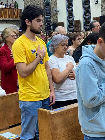 Dom Amilton celebra o 5º dia da Novena de Nossa Senhora Aparecida em Laranjeiras do Sul